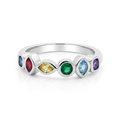 ANILLO DE PLATA MULITICOLOR