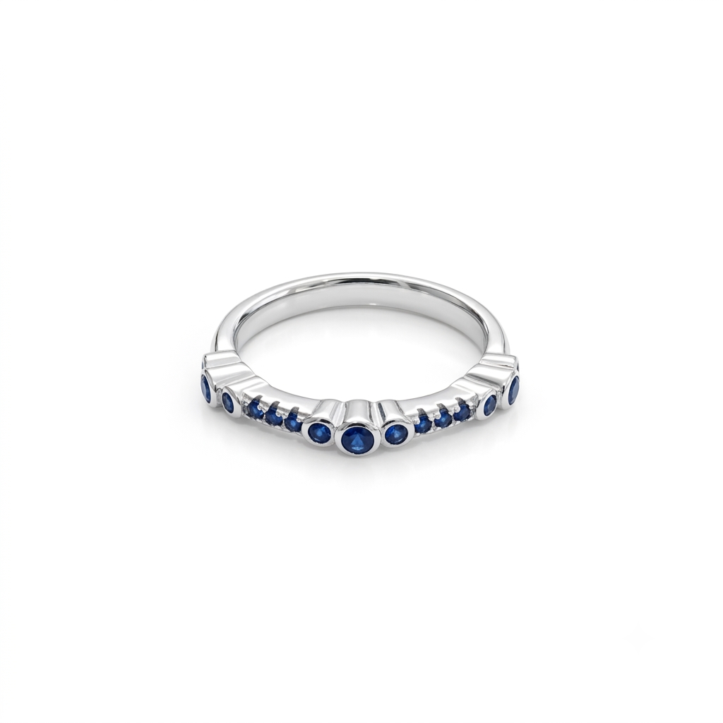 ANILLO DE PLATA AZUL CASUAL