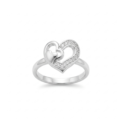 ANILLO DE PLATA CORAZÓN