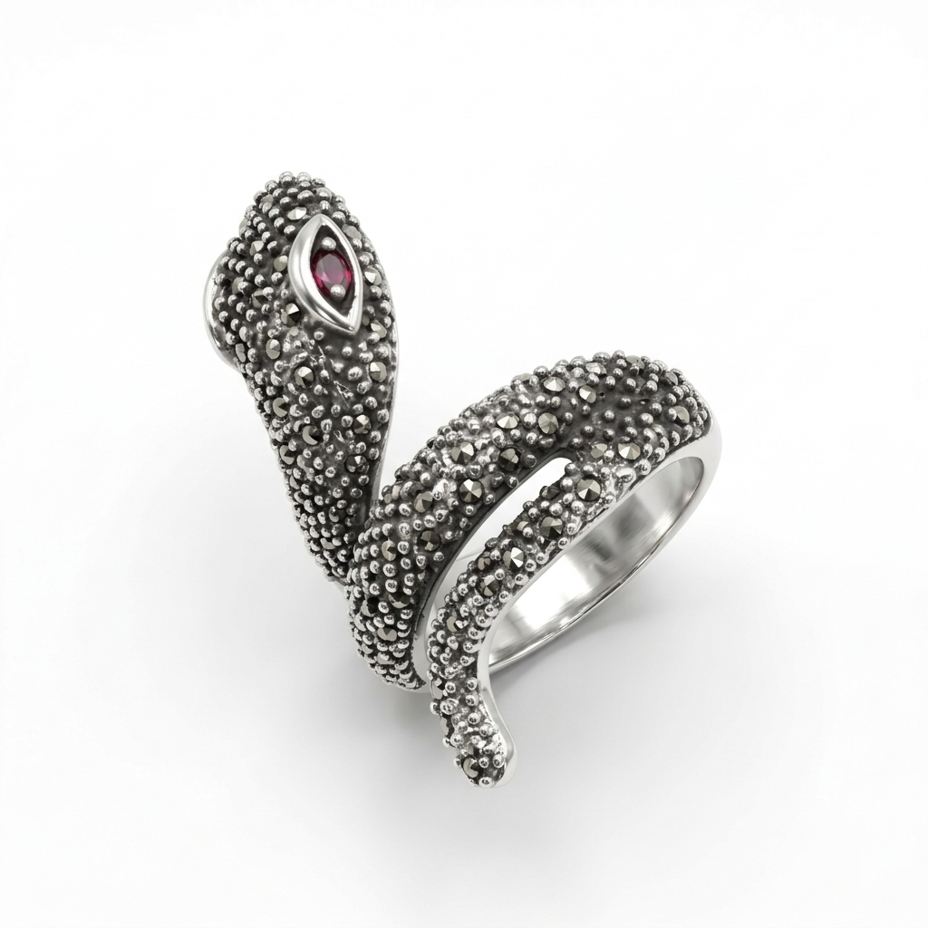 ANILLO DE PLATA SERPIENTE MARQUECITA
