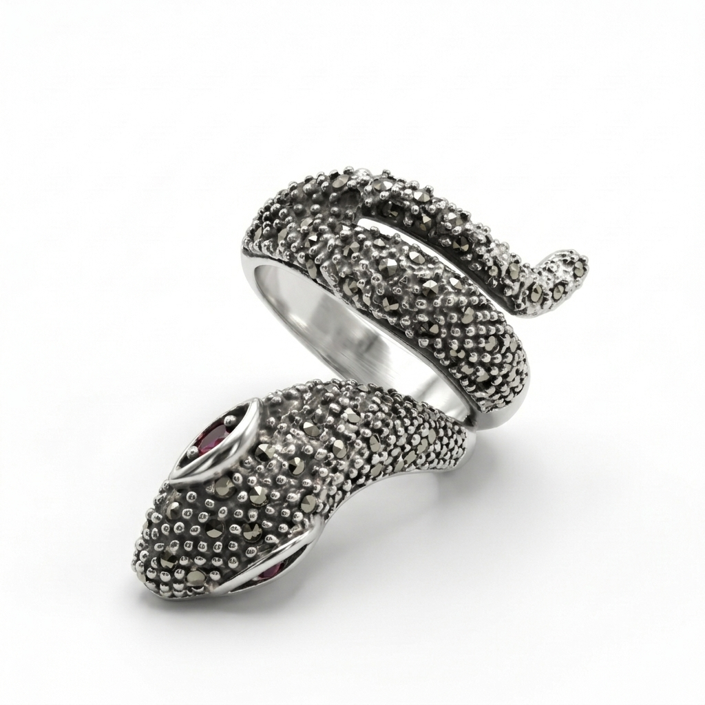 ANILLO DE PLATA SERPIENTE MARQUECITA