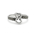 ANILLO DE PLATA QUEMADA CORAZÓN