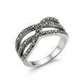 ANILLO DE PLATA QUEMADA MODERNO
