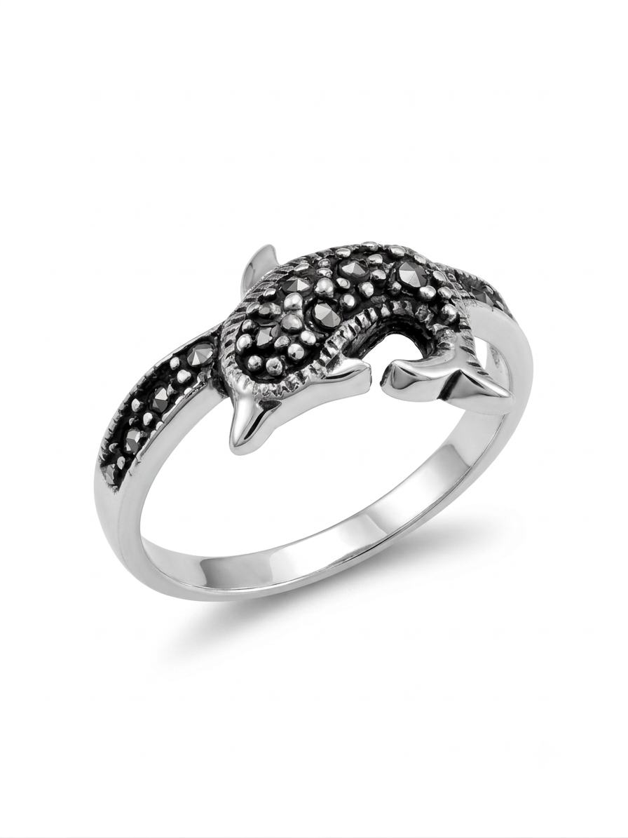 ANILLO DE PLATA DELFÍN