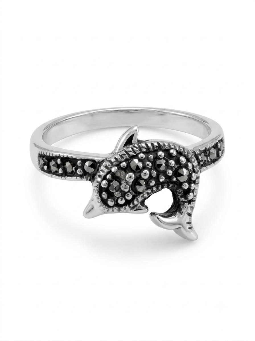 ANILLO DE PLATA DELFÍN