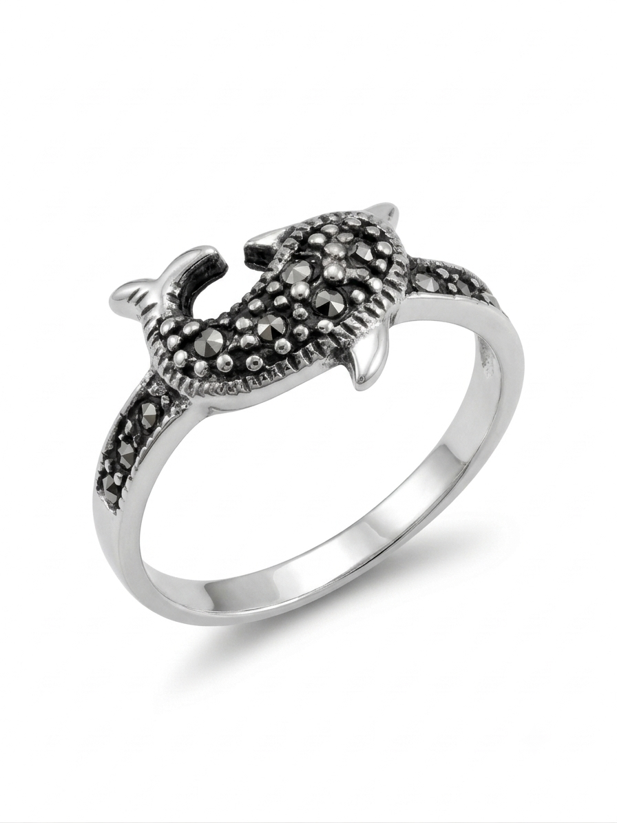ANILLO DE PLATA DELFÍN