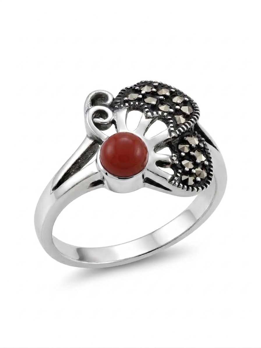 ANILLO DE PLATA QUEMADA MARIPOSA