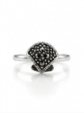 ANILLO DE PLATA QUEMADA CONCHA DE MAR