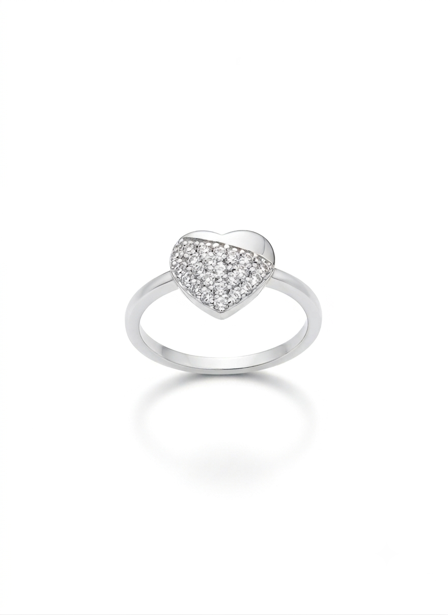 ANILLO DE PLATA CORAZÓN