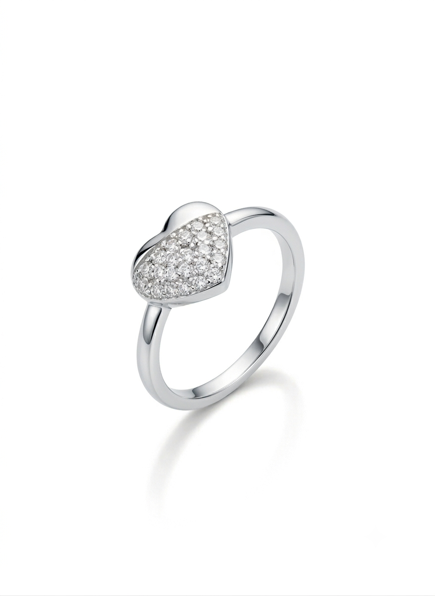 ANILLO DE PLATA CORAZÓN