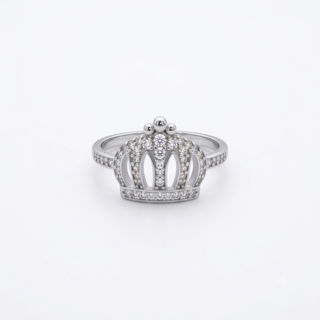 ANILLO DE PLATA CORONA