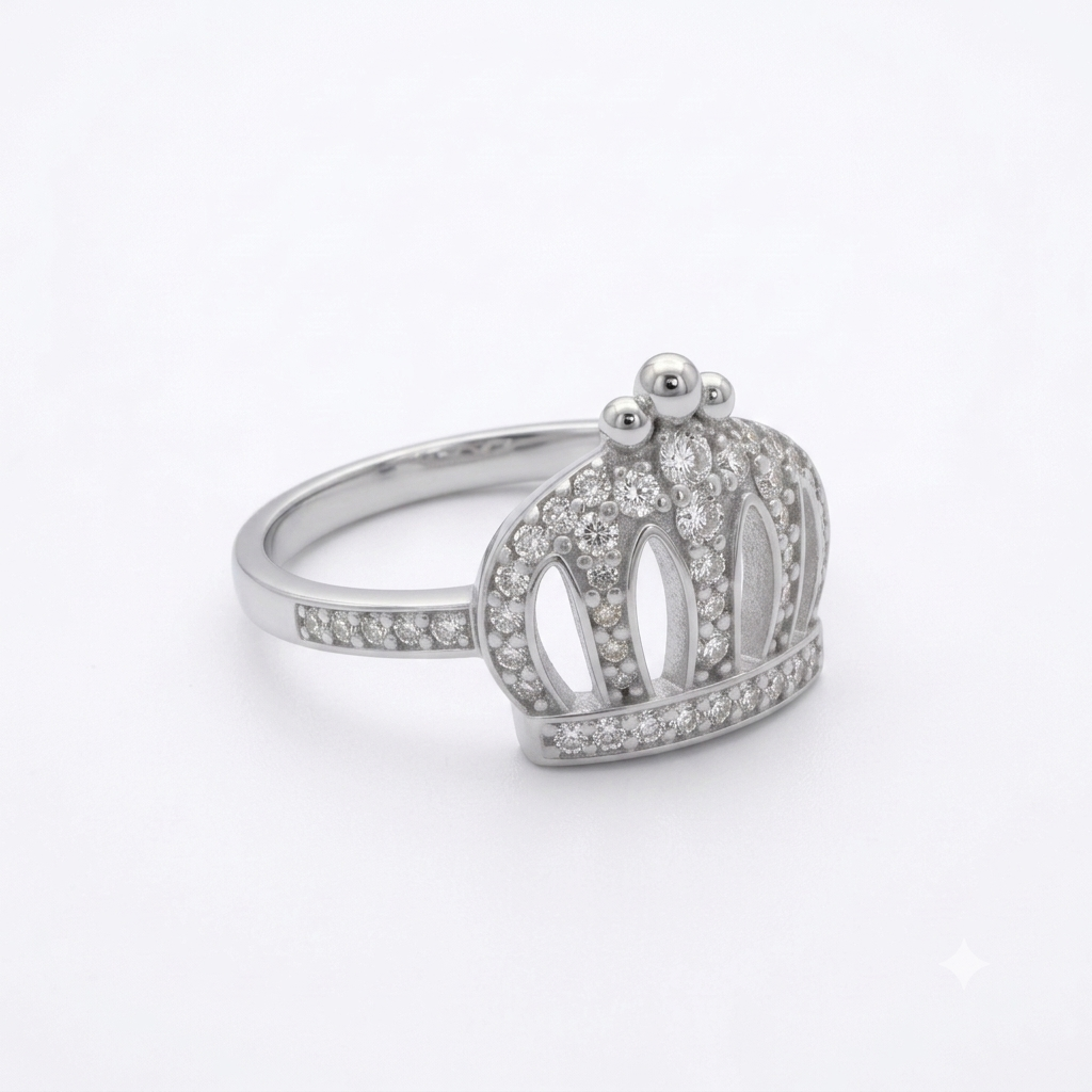 ANILLO DE PLATA CORONA