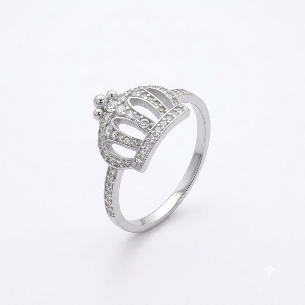 ANILLO DE PLATA CORONA