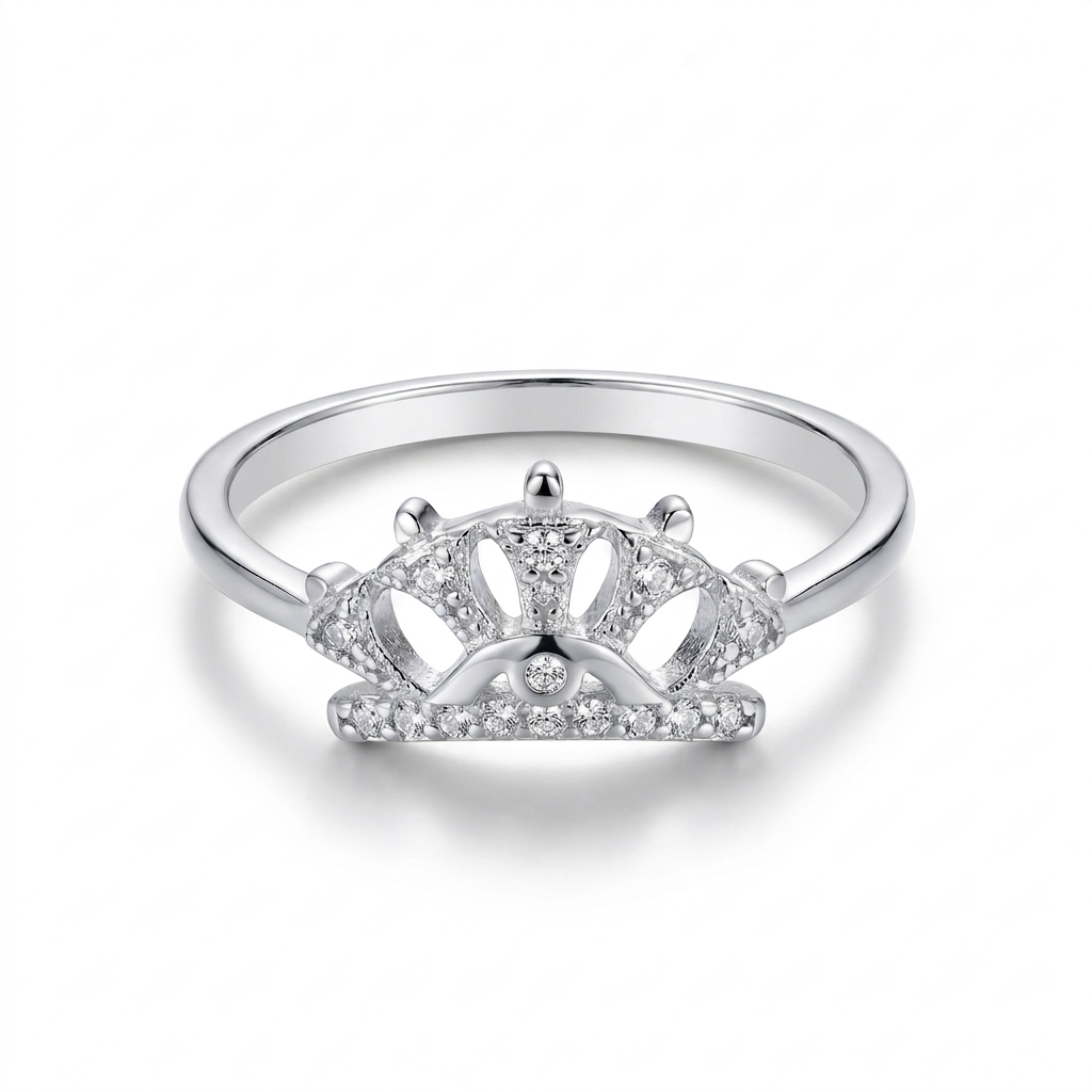 ANILLO DE PLATA CORONA