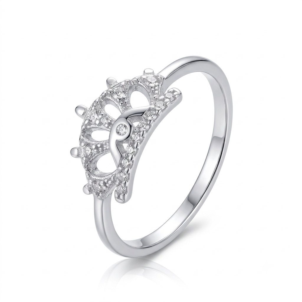 ANILLO DE PLATA CORONA