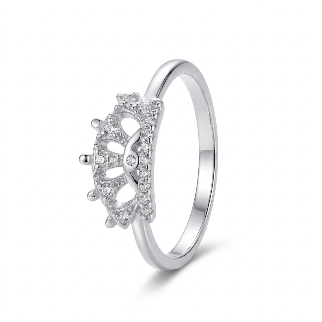 ANILLO DE PLATA CORONA