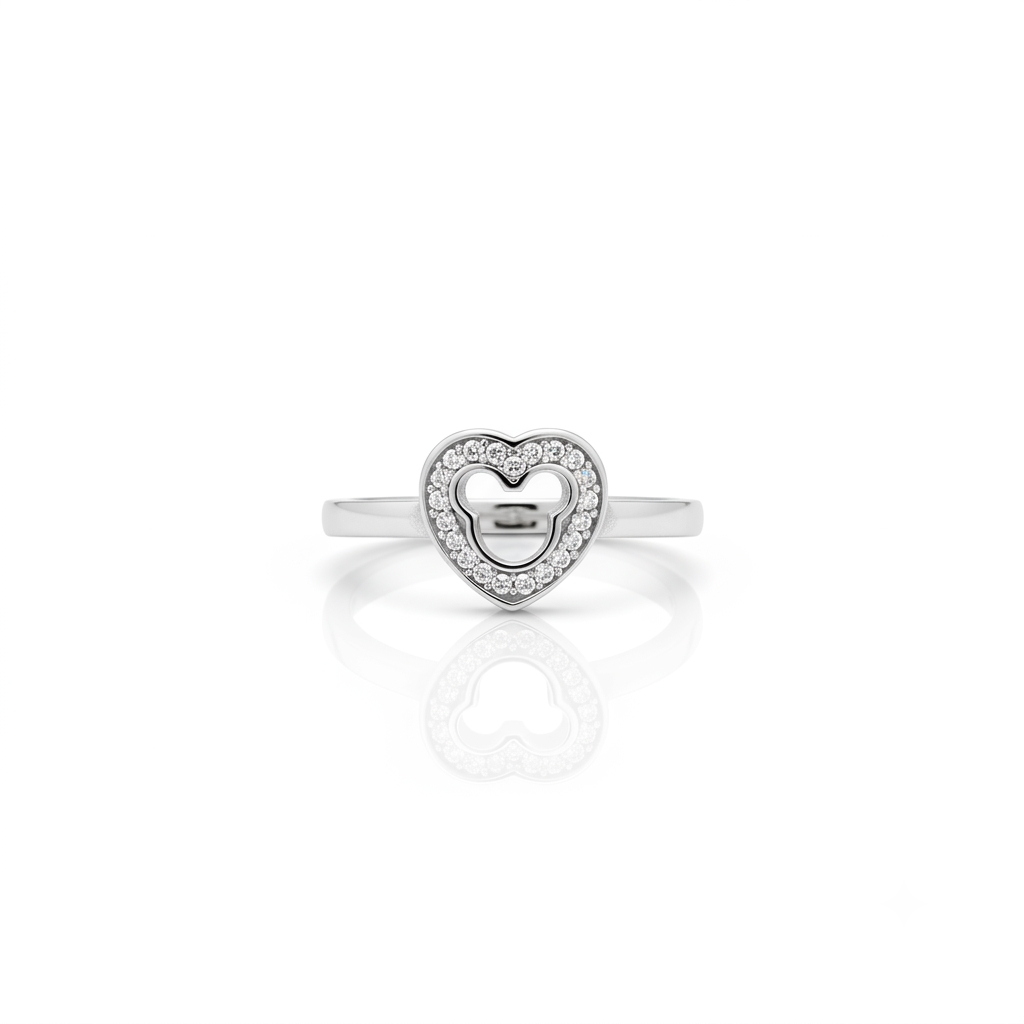 ANILLO DE PLATA CORAZÓN