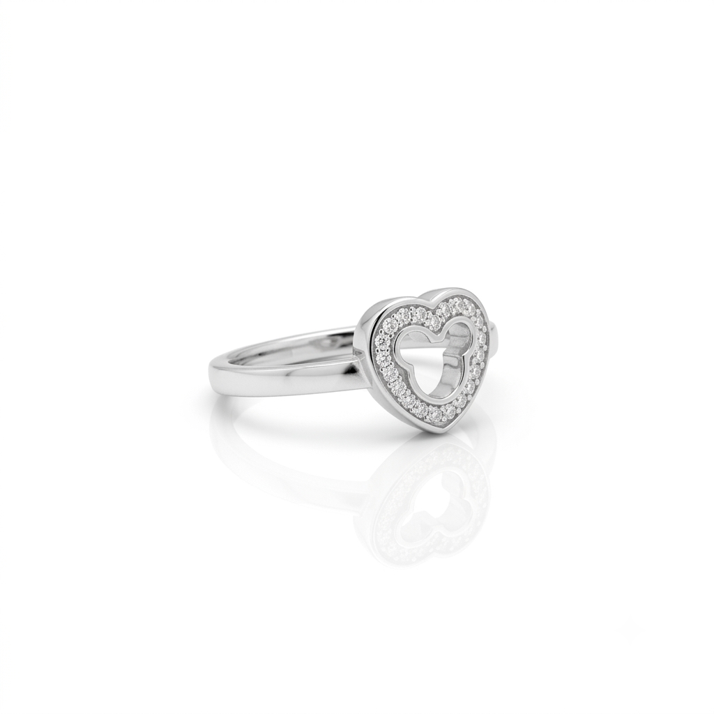 ANILLO DE PLATA CORAZÓN