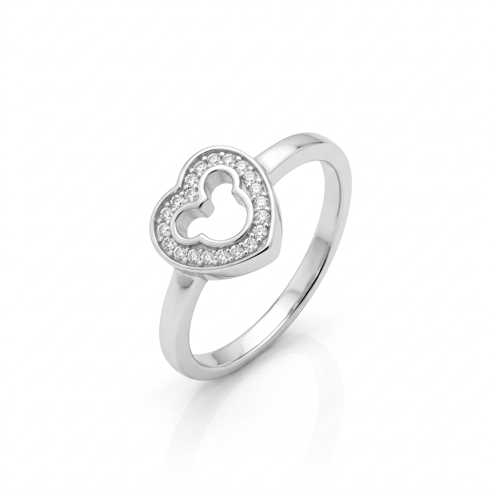 ANILLO DE PLATA CORAZÓN