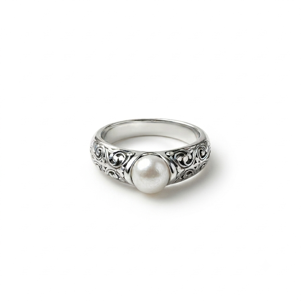 ANILLO DE PLATA PERLA