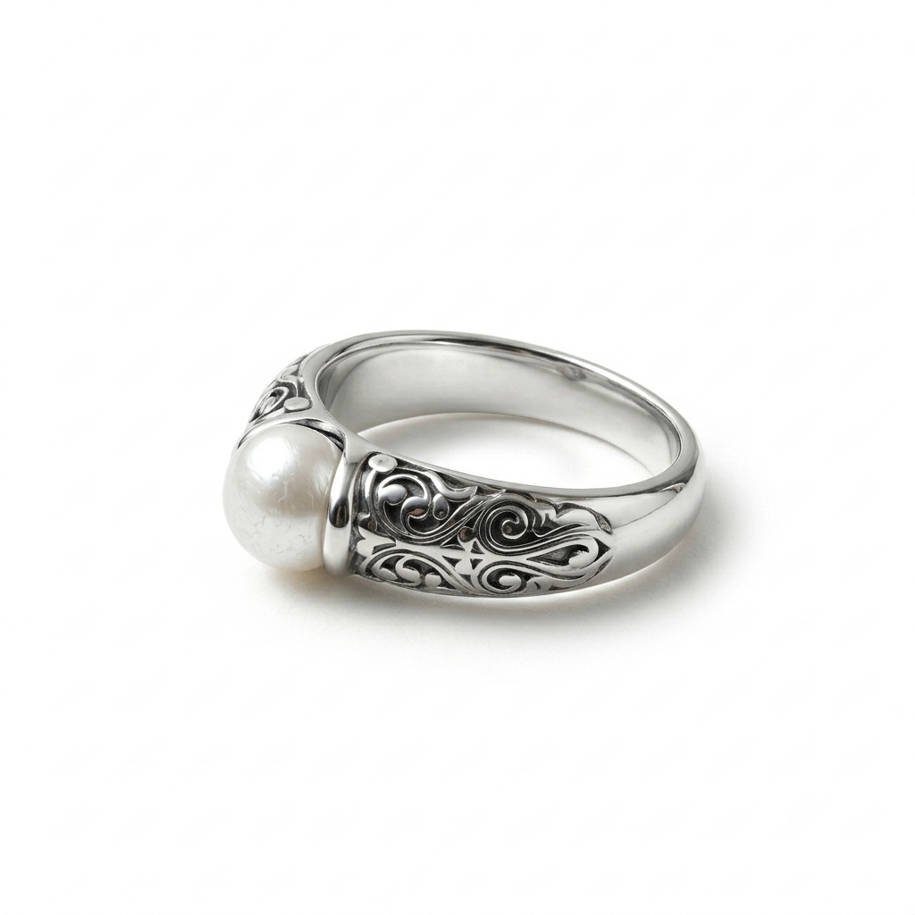 ANILLO DE PLATA PERLA