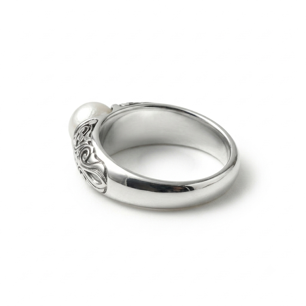 ANILLO DE PLATA PERLA