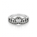 ANILLO DE PLATA QUEMADA CORONA