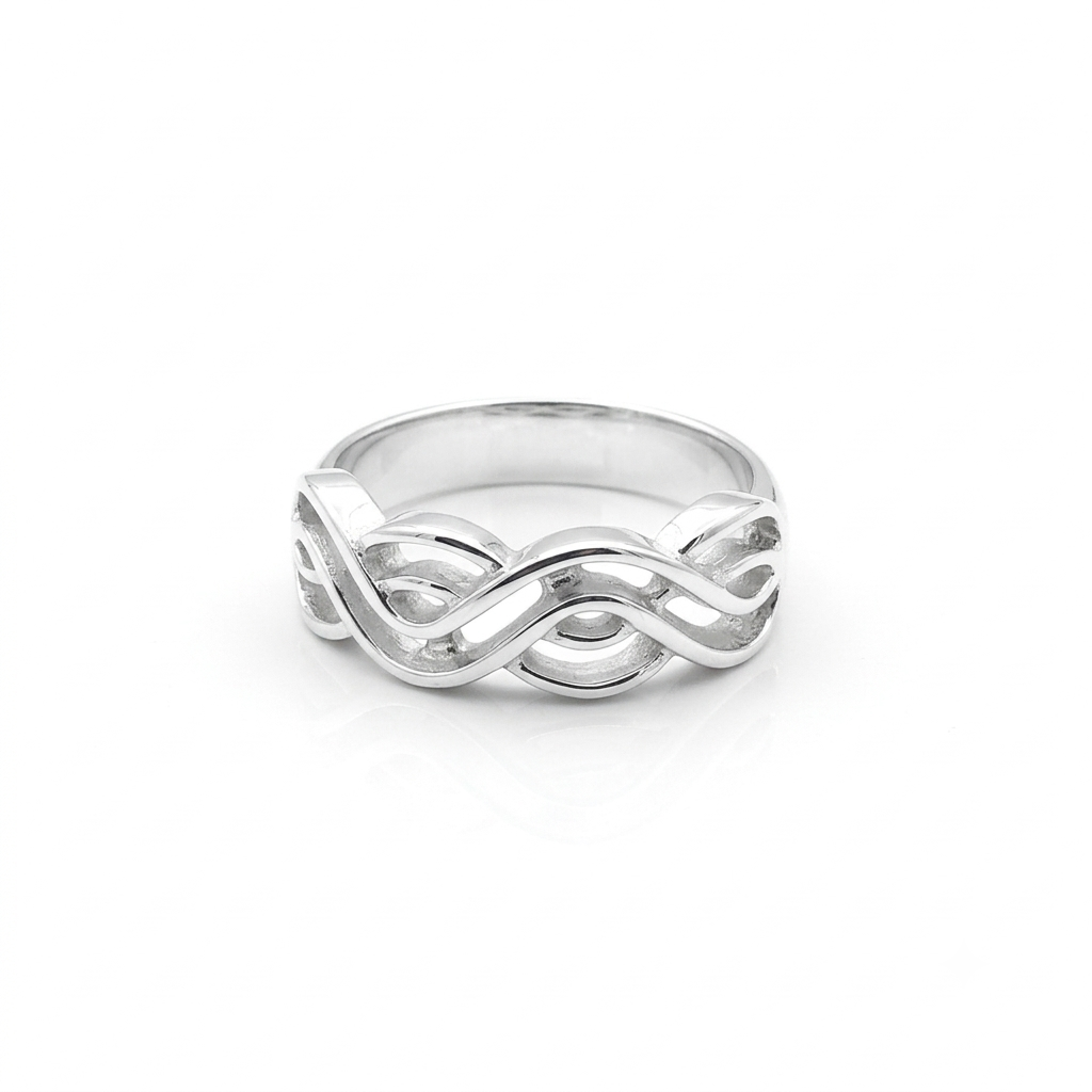 ANILLO DE PLATA ENTRELAZADO