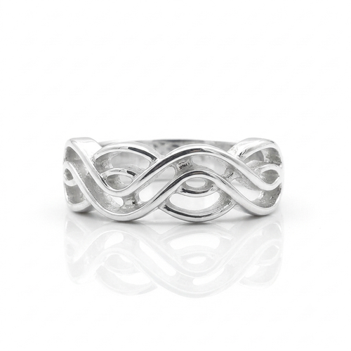 ANILLO DE PLATA ENTRELAZADO