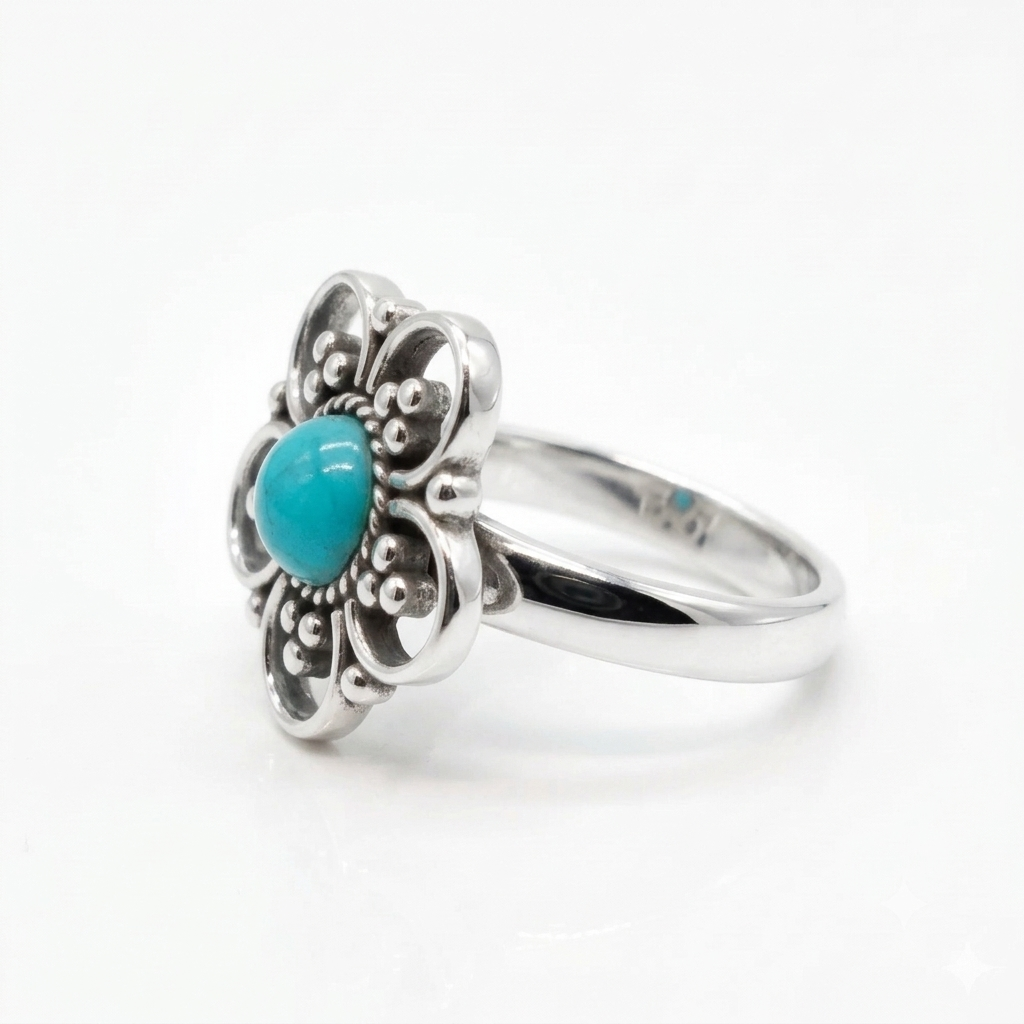 ANILLO DE PLATA REGULABLE FLOR