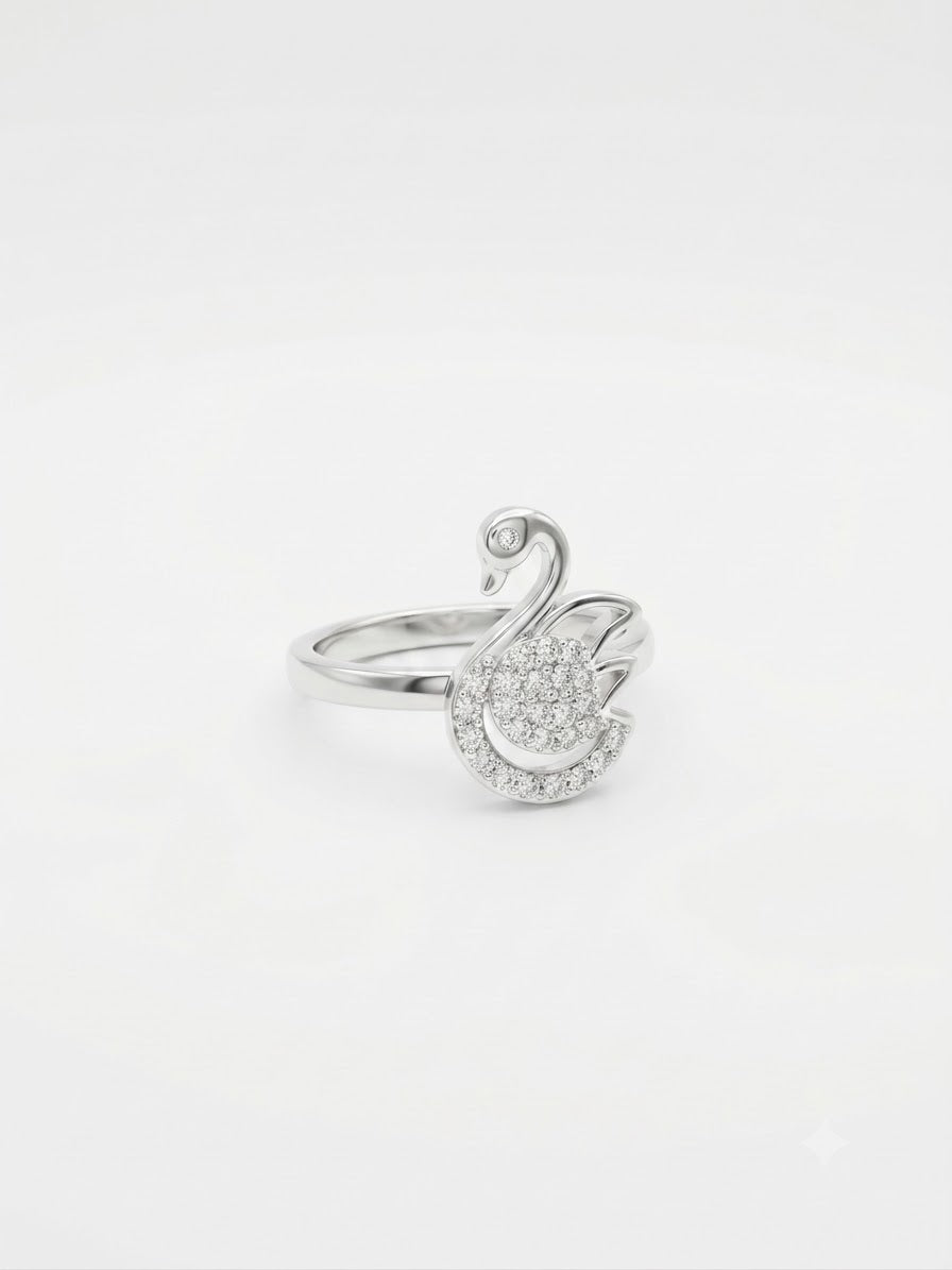 ANILLO DE PLATA CISNE