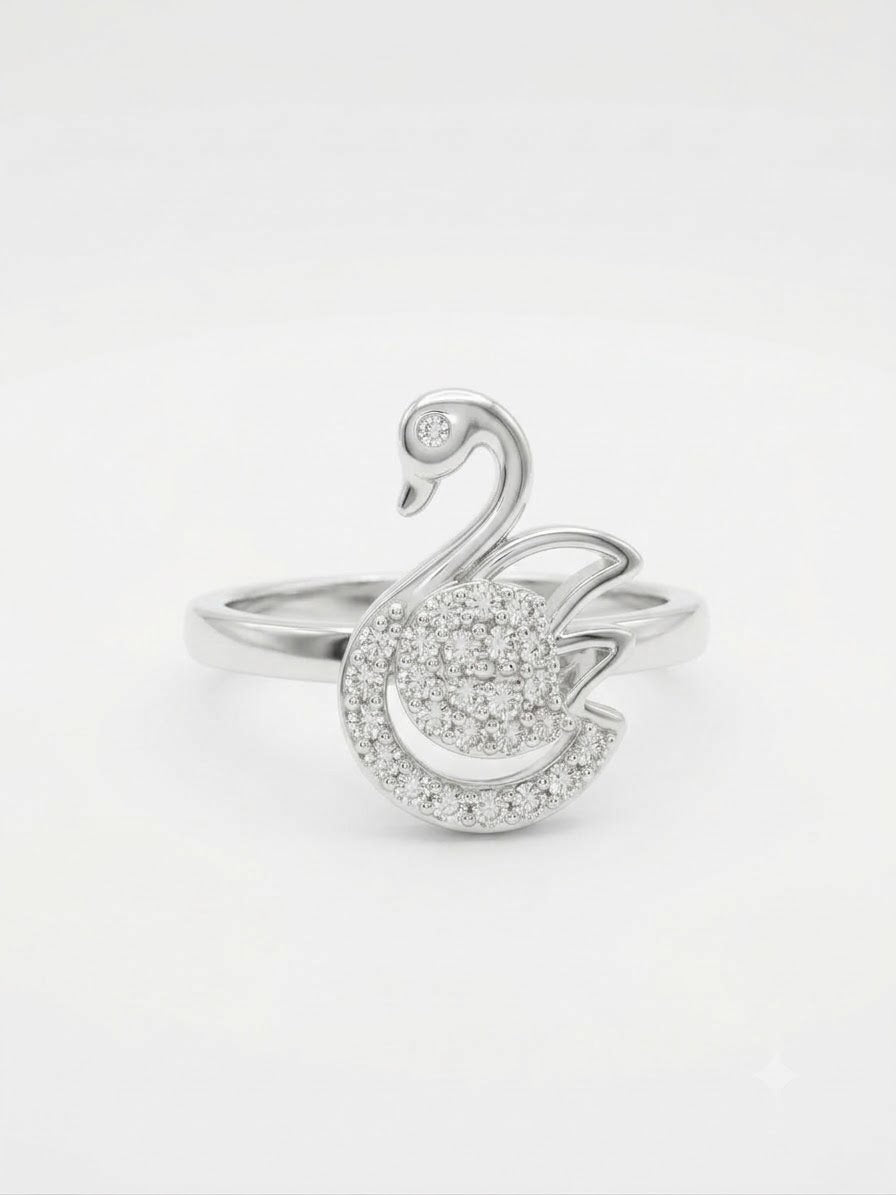 ANILLO DE PLATA CISNE