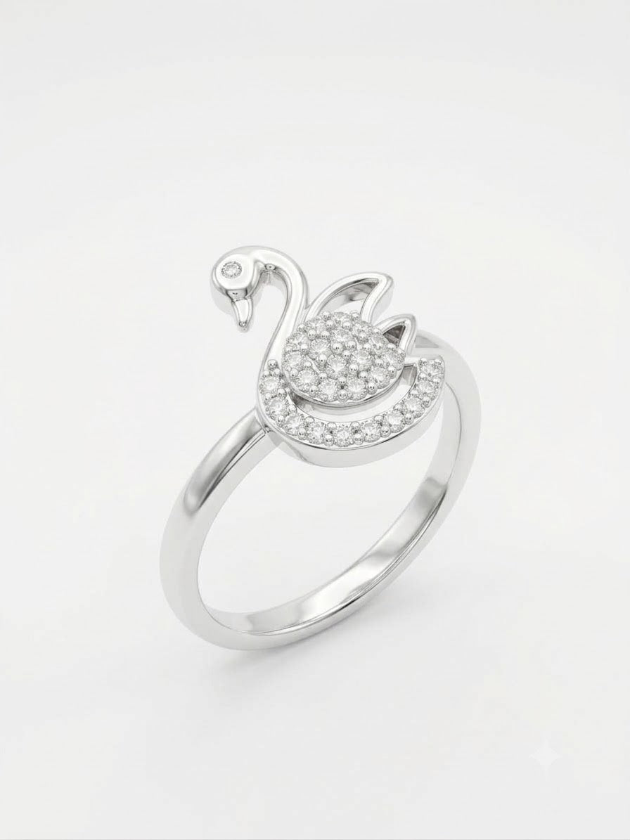 ANILLO DE PLATA CISNE