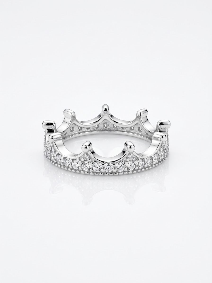 ANILLO DE PLATA CORONA