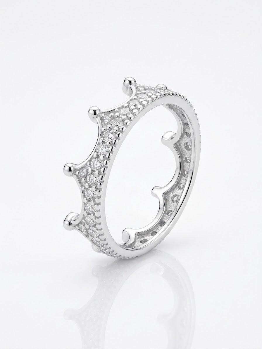 ANILLO DE PLATA CORONA