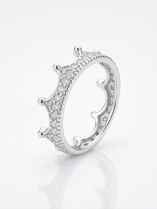 ANILLO DE PLATA CORONA