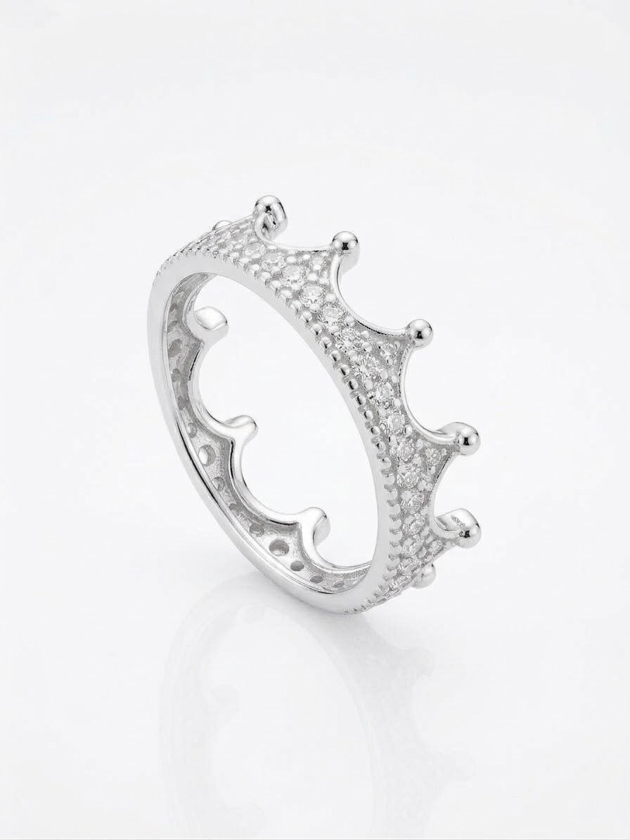 ANILLO DE PLATA CORONA