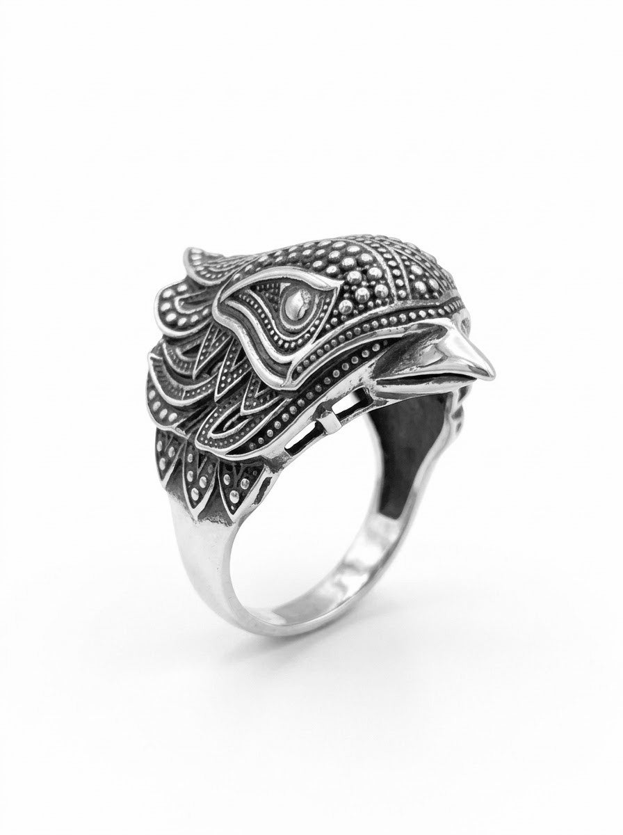 ANILLO MASCULINO DE PLATA AGUILA