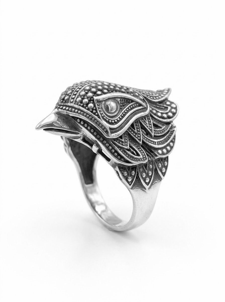 ANILLO MASCULINO DE PLATA AGUILA