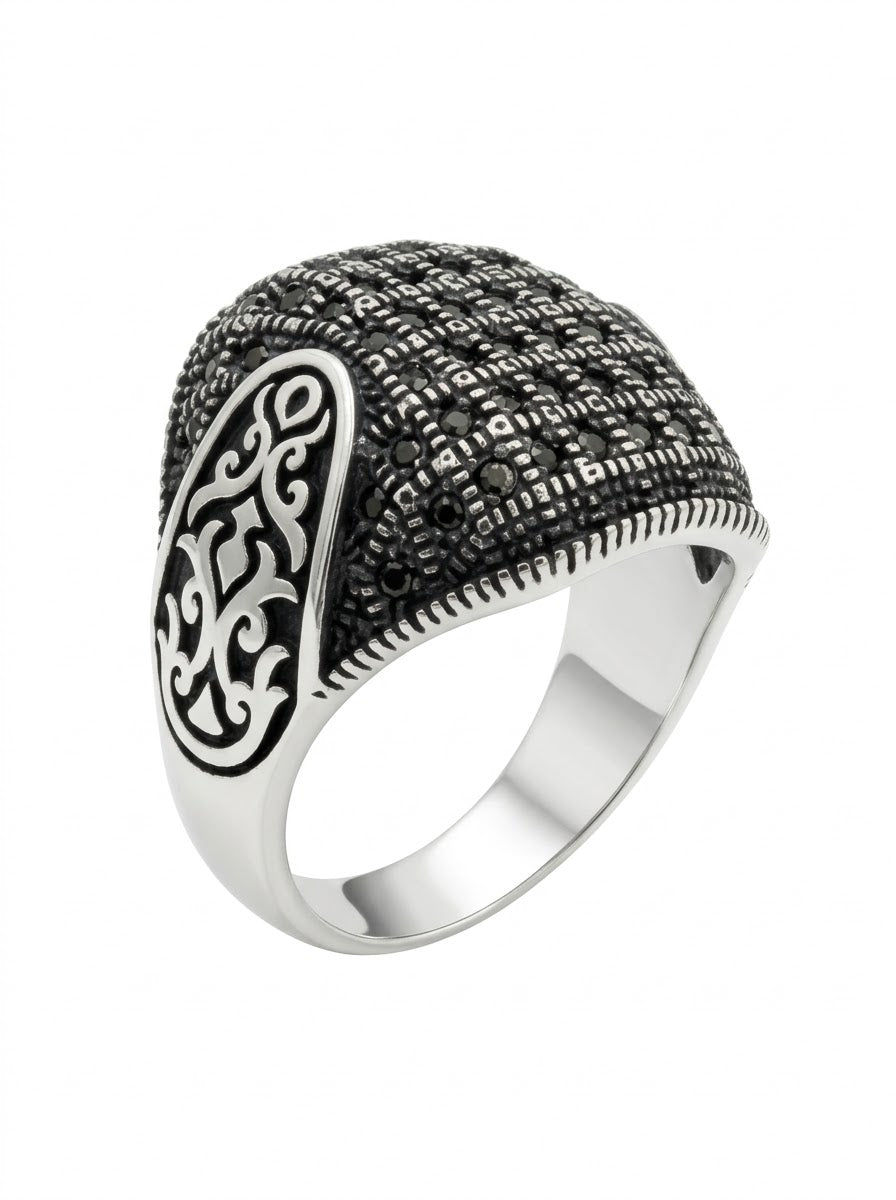 ANILLO DE PLATA QUEMADA ITALIANA