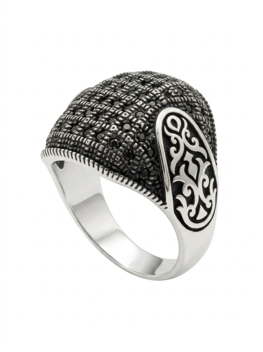 ANILLO DE PLATA QUEMADA ITALIANA