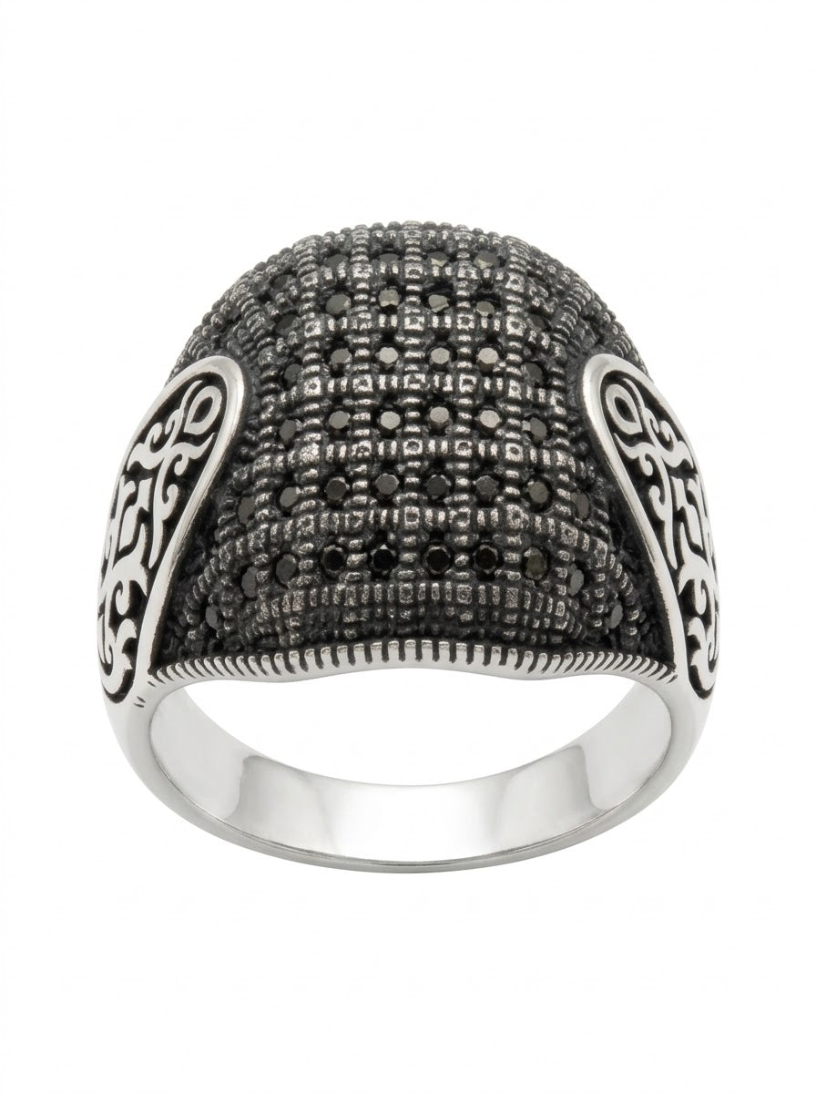 ANILLO DE PLATA QUEMADA ITALIANA