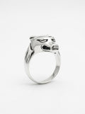 ANILLO MASCULINO LOBO PLATA QUEMADA