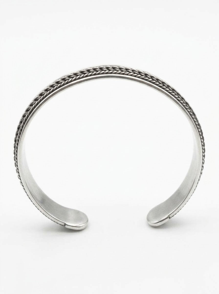 PULSERA MASCULINA BRAZALETE PLATA QUEMADA
