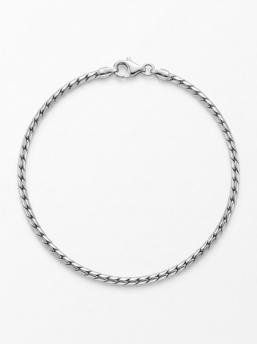PULSERA MASCULINA SERPENTIN PLATA ESTERLINA