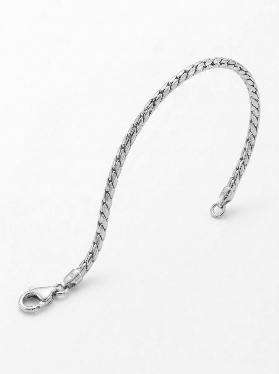PULSERA MASCULINA SERPENTIN PLATA ESTERLINA