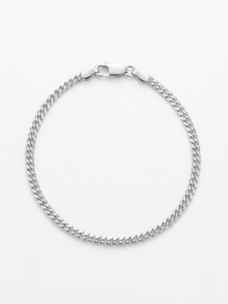 PULSERA MASCULINA DE PLATA PANCER DELGADA