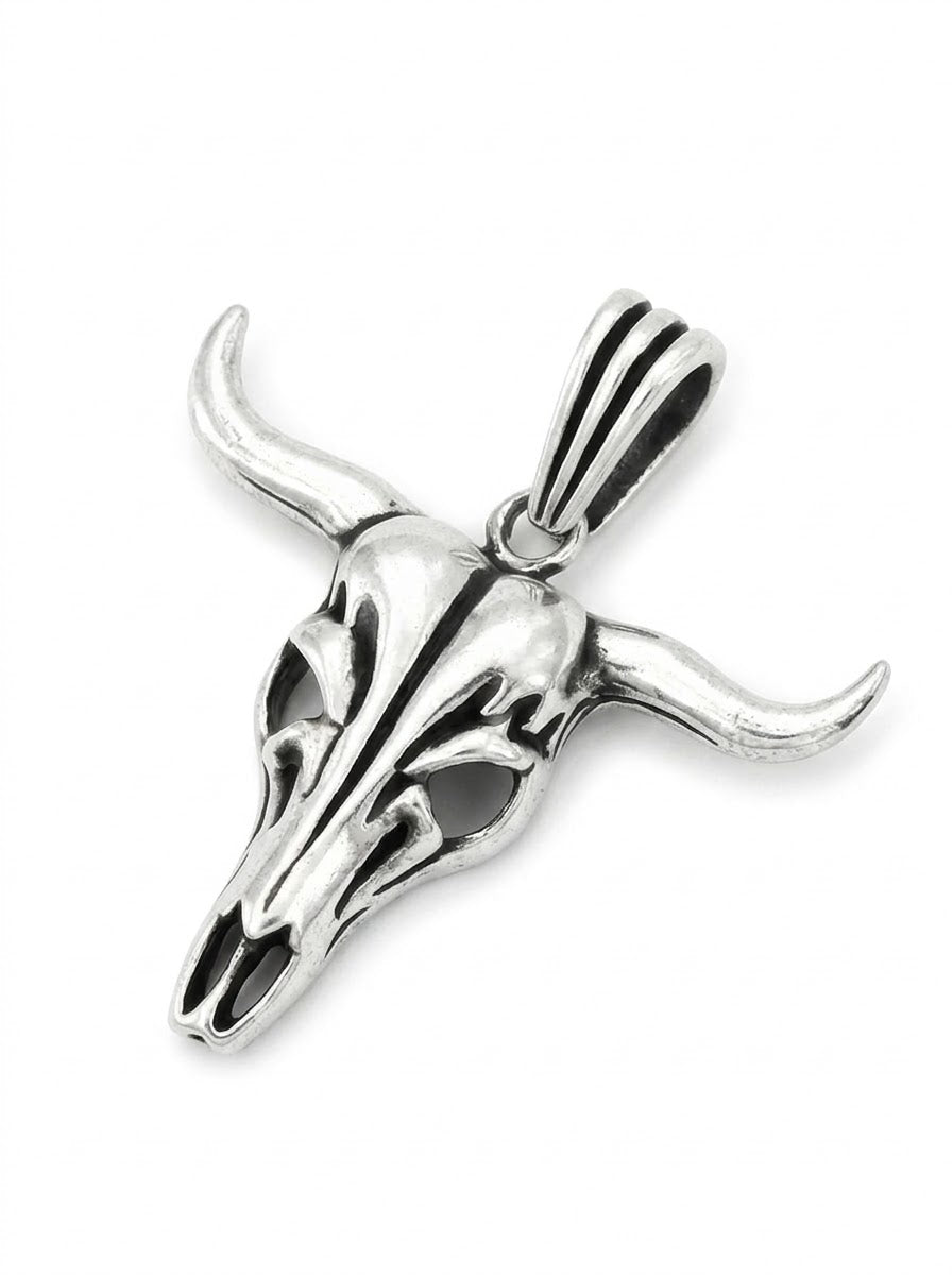 DIJE DE PLATA CABEZA DE TORO