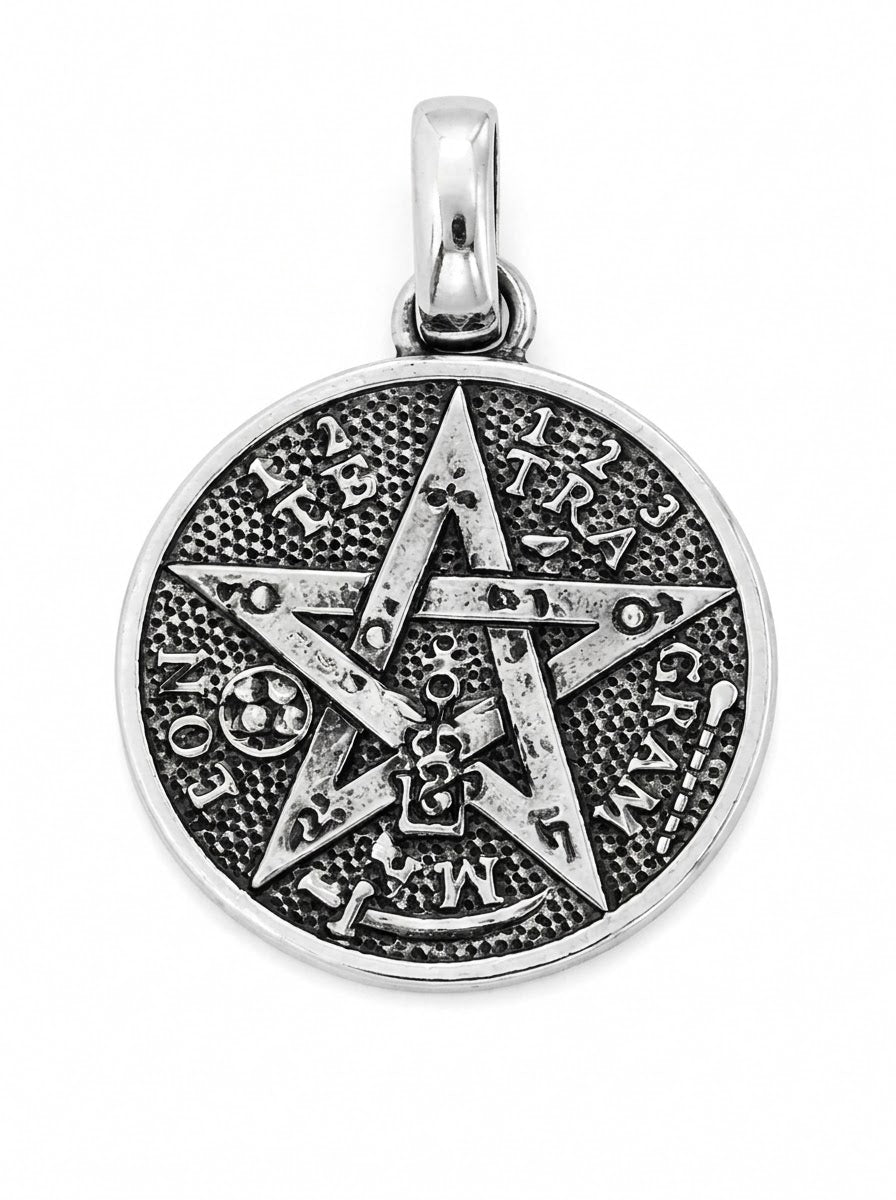 DIJE DE PLATA PENTAGRAMA TETRAGRAMATON