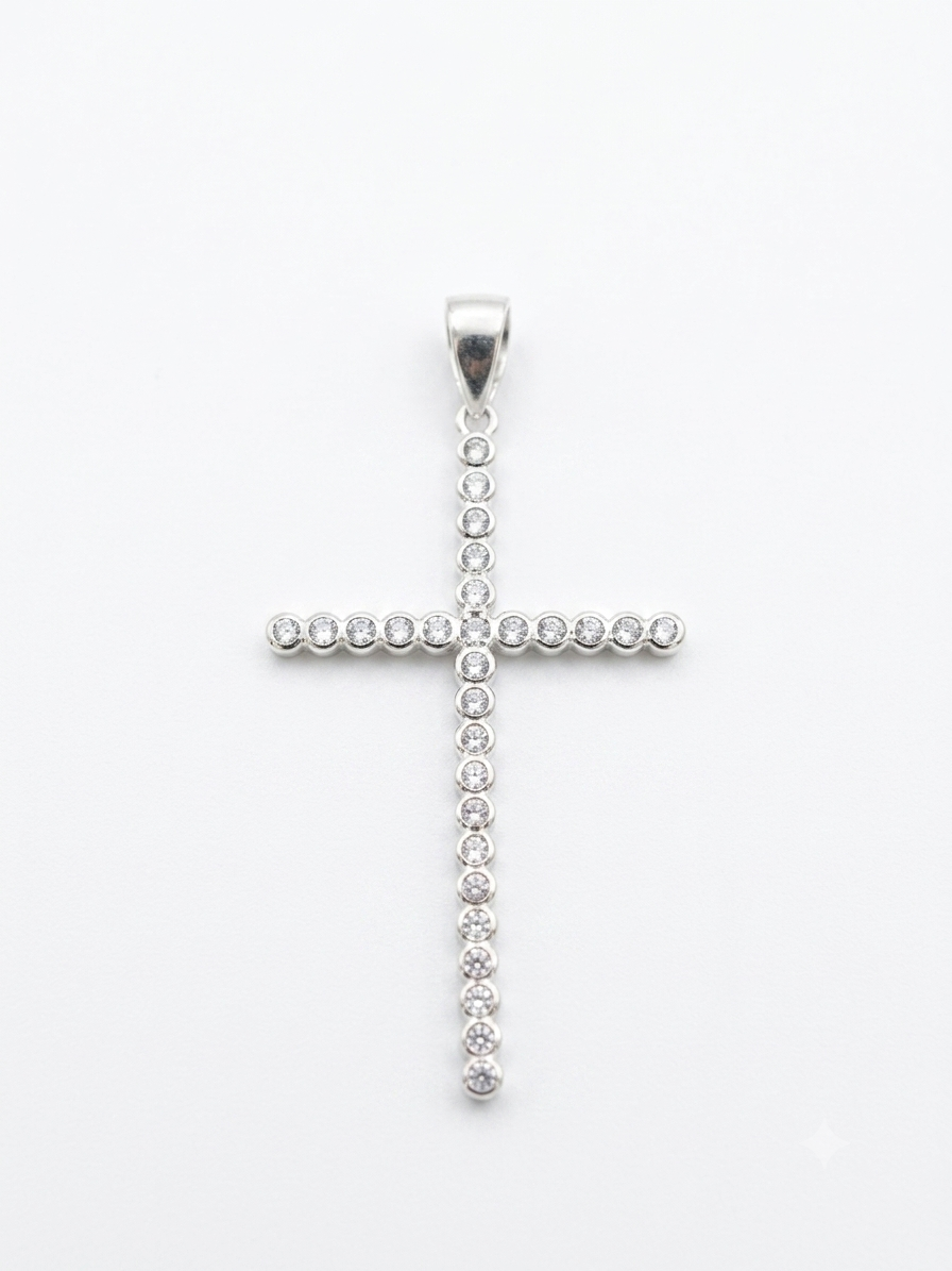 COLLAR DE PLATA CRUZ